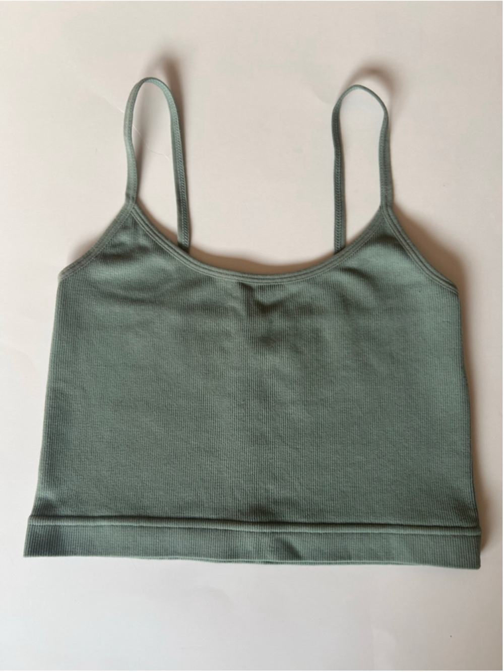 Garage Ribbed Tank Top Size S Green